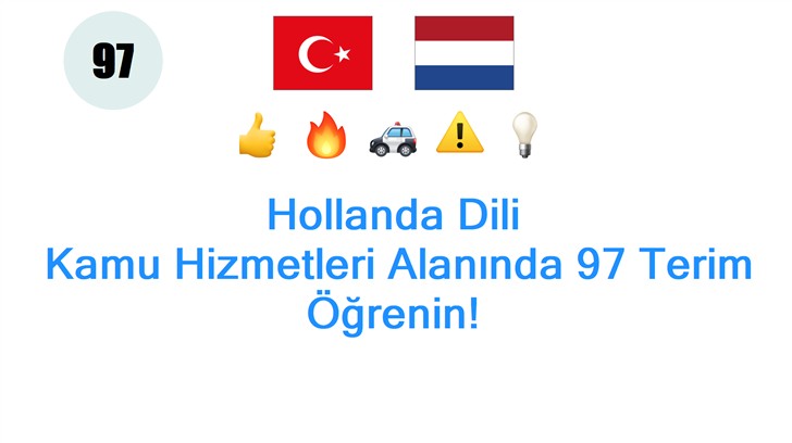 Hollanda Dili: Kamu Hizmetleri Alanında 97 Terim Öğrenin!